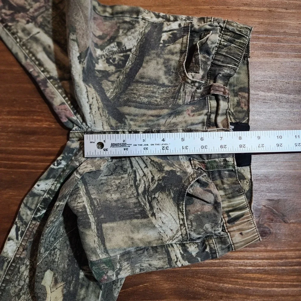 Mossy Oak Skater Hunting Camo Pull-On Straight Leg Pants Kids Size Medium Green